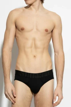 Dsquared2 CZARNY Slipy z logo
