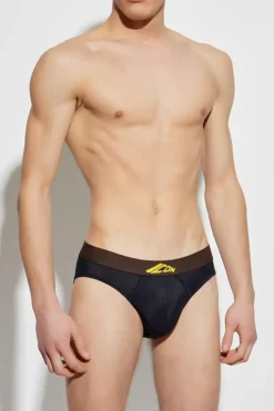 Dsquared2 CZARNY Slipy z logo