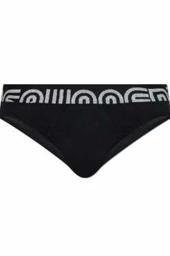 Dsquared2 CZARNY Slipy z logo