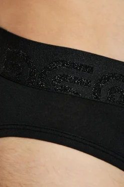 Dsquared2 CZARNY Slipy z logo