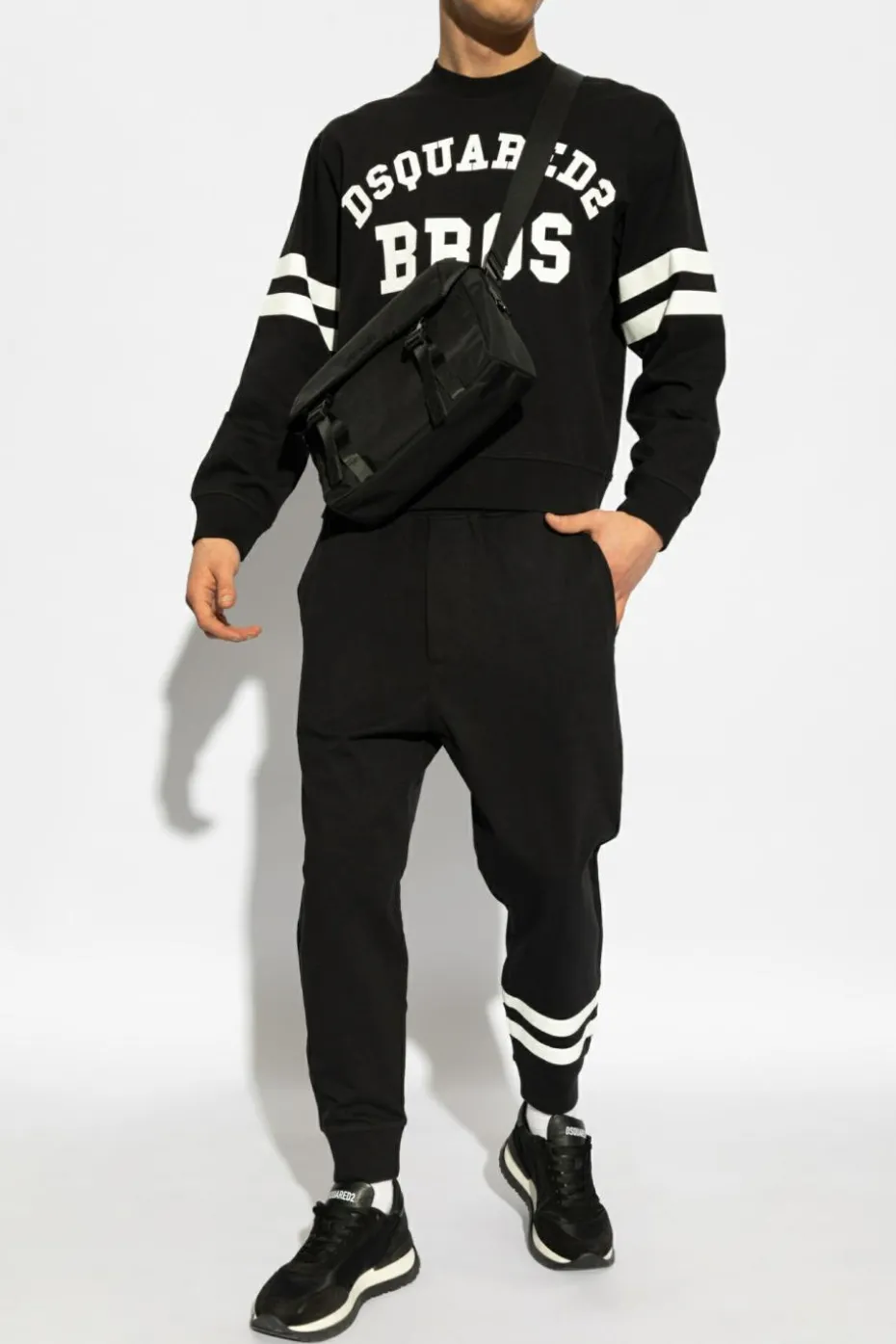 Dsquared2 CZARNY Spodnie z logo