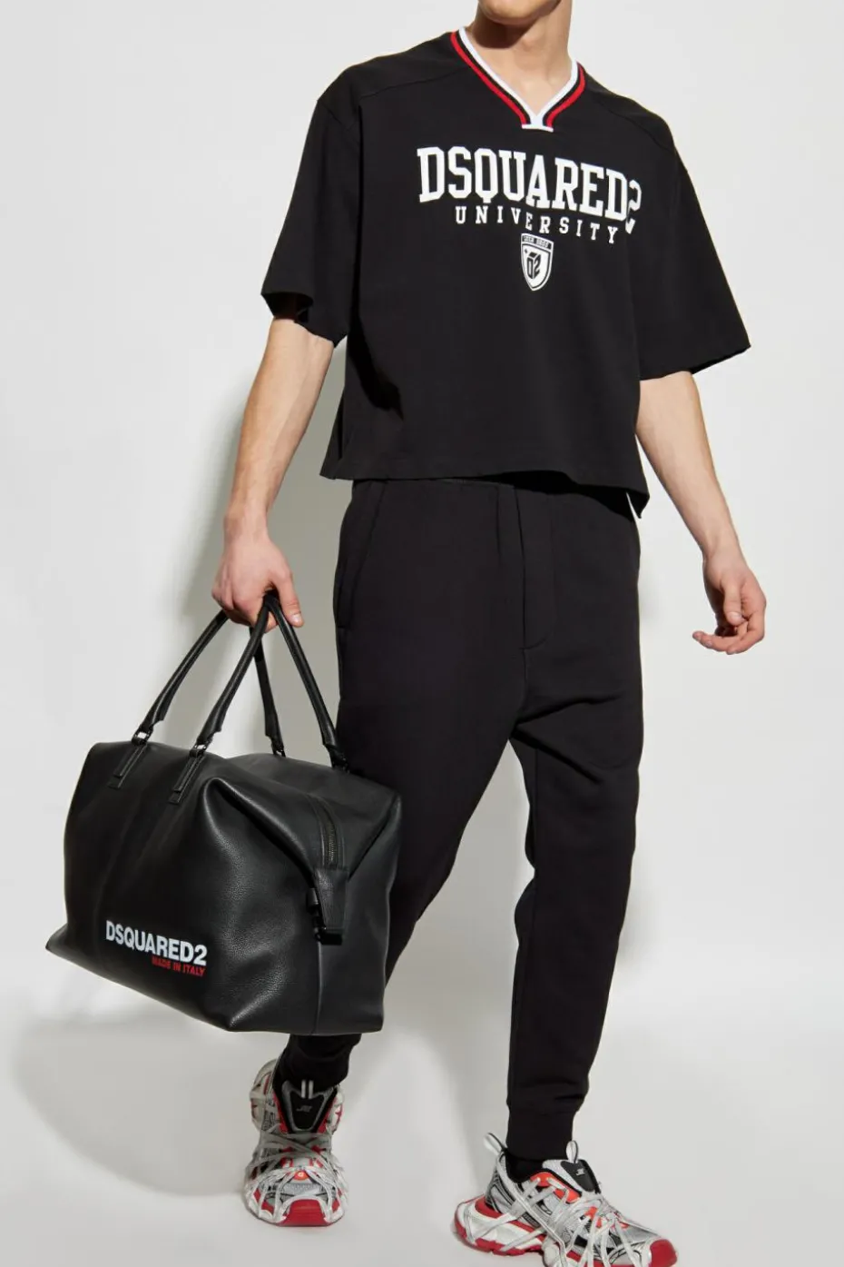 Dsquared2 CZARNY Spodnie dresowe z logo
