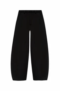Dsquared2 CZARNY Spodnie z szerokimi nogawkami