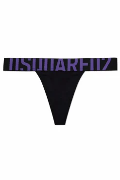 Dsquared2 CZARNY Stringi z logo