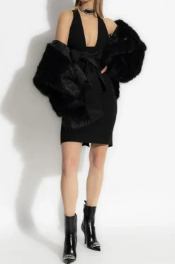 Dsquared2 CZARNY Sukienka z dekoracyjną kokardą