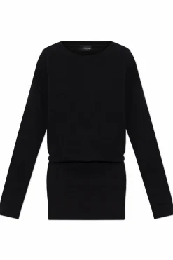 Dsquared2 CZARNY Sukienka z długim rękawem