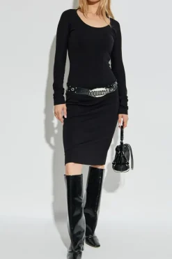 Dsquared2 CZARNY Sukienka z długim rękawem