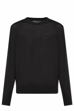 Dsquared2 CZARNY Sweter z logo
