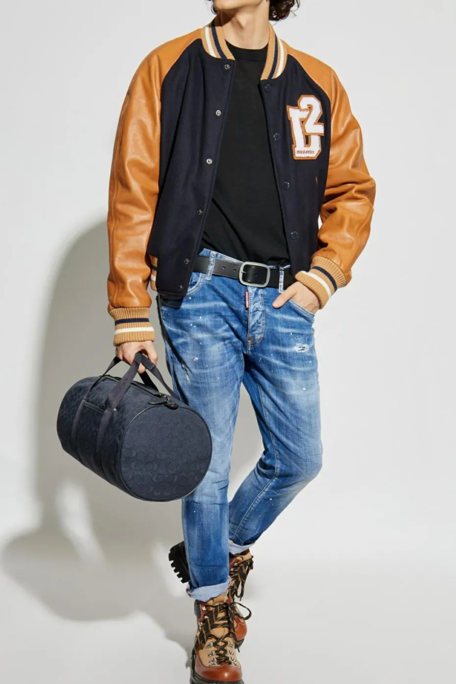 Dsquared2 CZARNY Sweter z logo