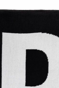 Dsquared2 CZARNY Szal z logo