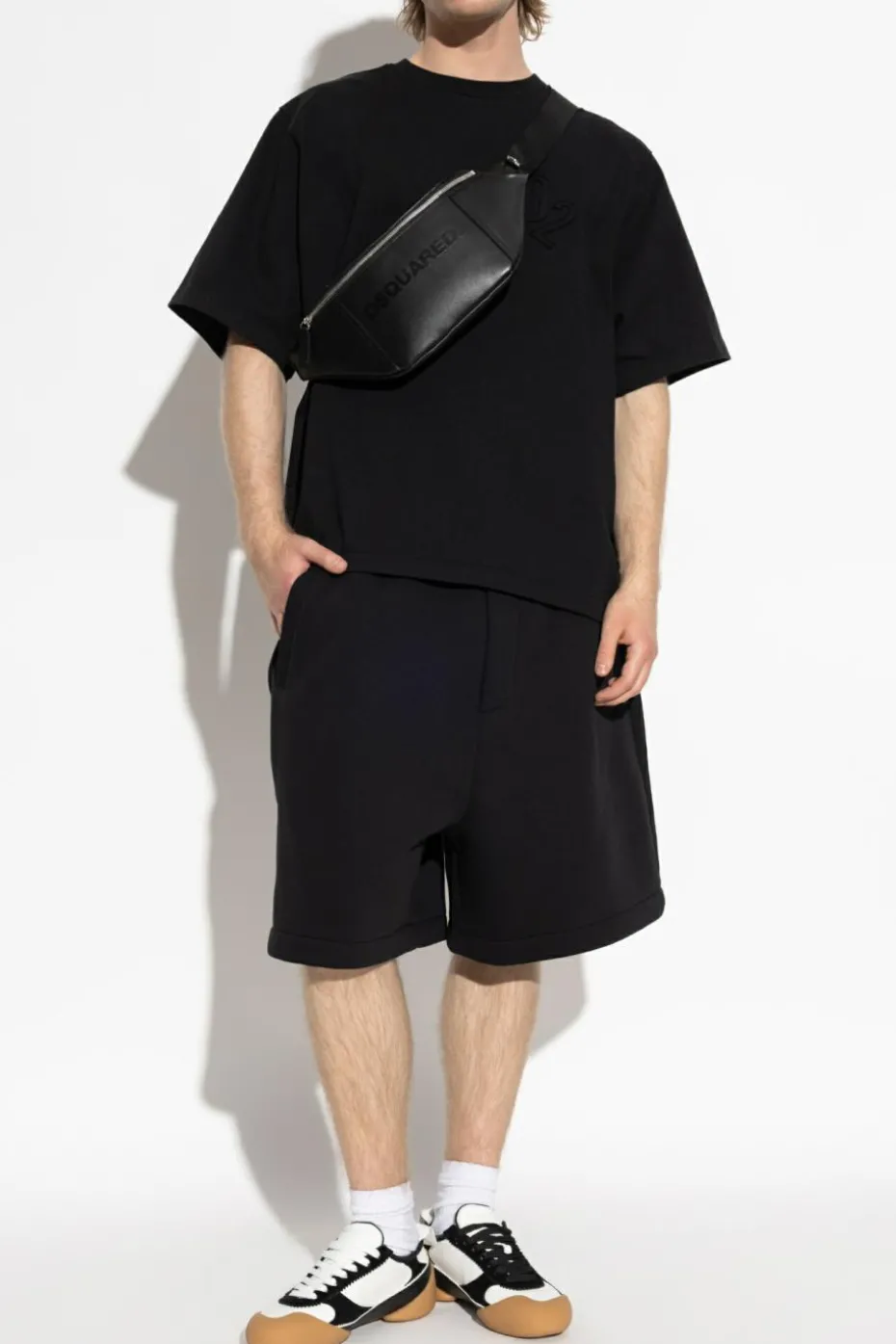 Dsquared2 CZARNY Szorty dresowe