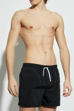 Dsquared2 CZARNY Szorty kąpielowe z logo