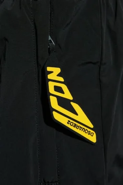 Dsquared2 CZARNY Szorty kąpielowe z logo