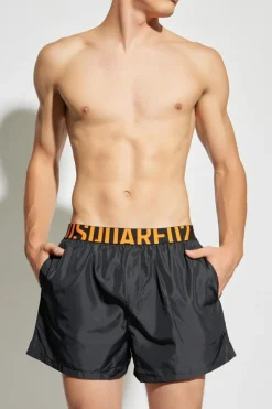 Dsquared2 CZARNY Szorty kąpielowe