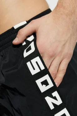 Dsquared2 CZARNY Szorty kąpielowe z logo