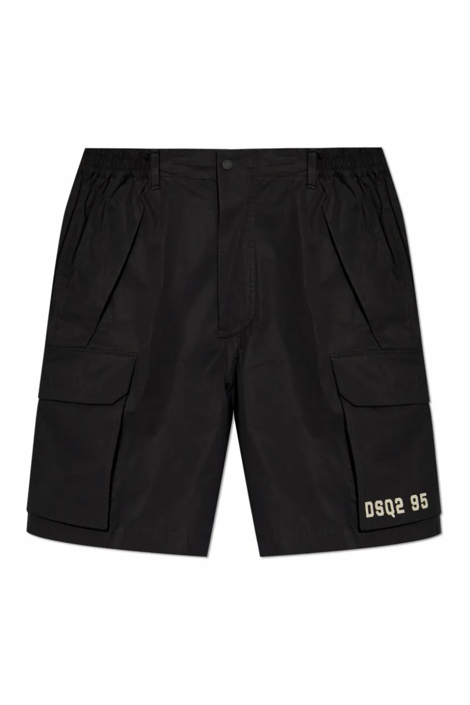 Dsquared2 CZARNY Szorty z nadrukiem