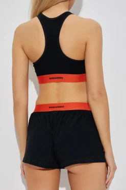 Dsquared2 CZARNY Top bieliźniany