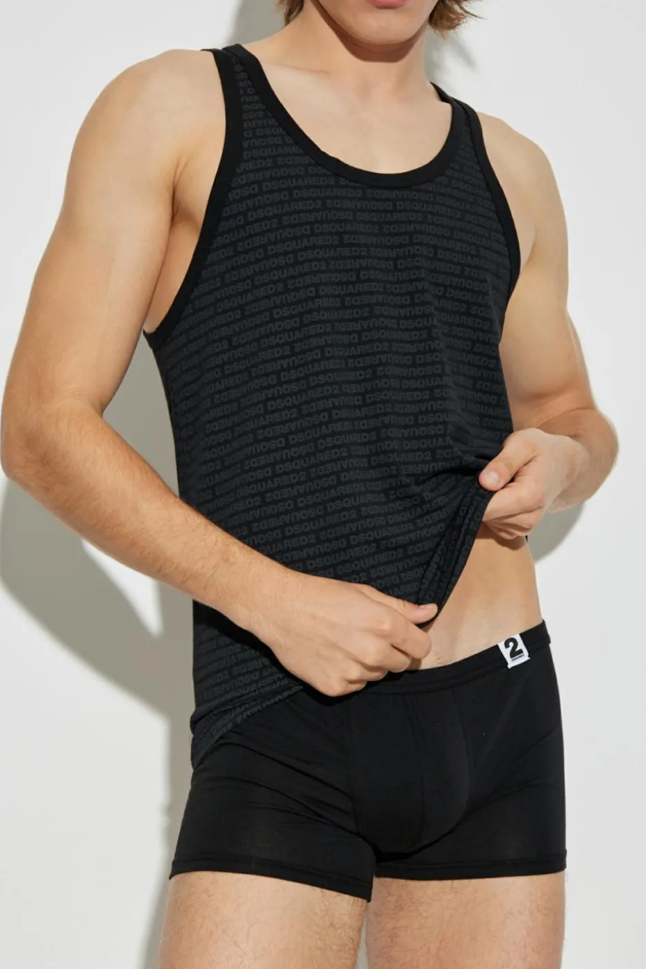 Dsquared2 CZARNY Top z kolekcji `Underwear`