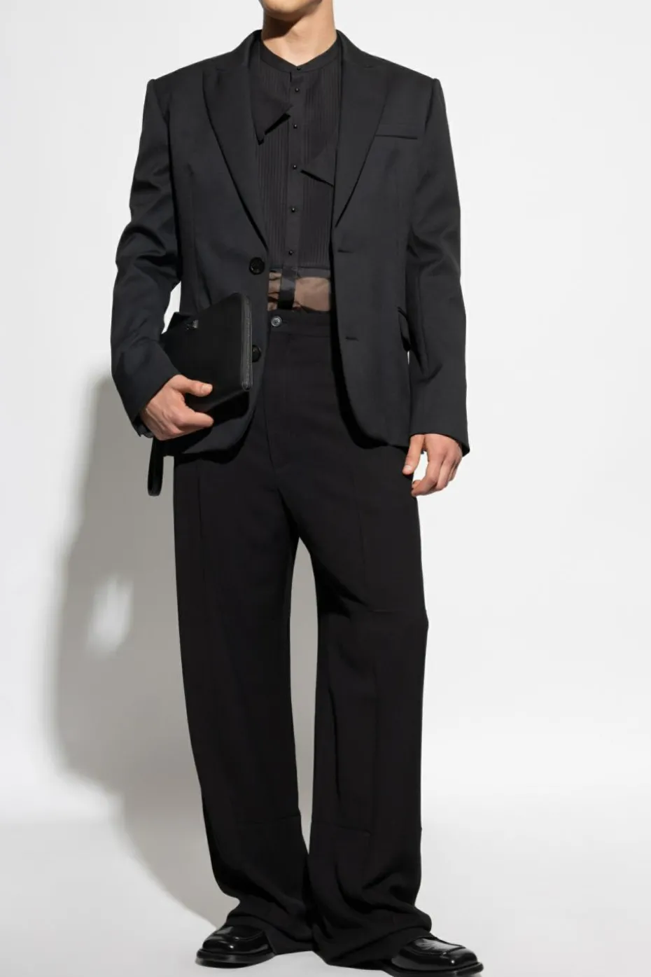 Dsquared2 CZARNY Transparentna koszula