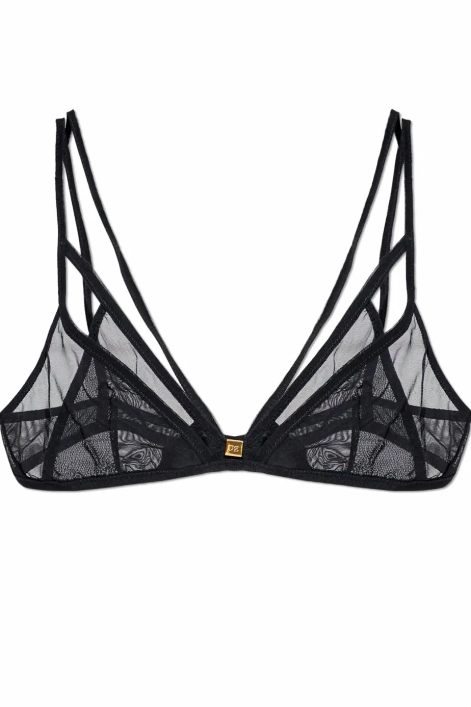 Dsquared2 CZARNY Transparentny biustonosz