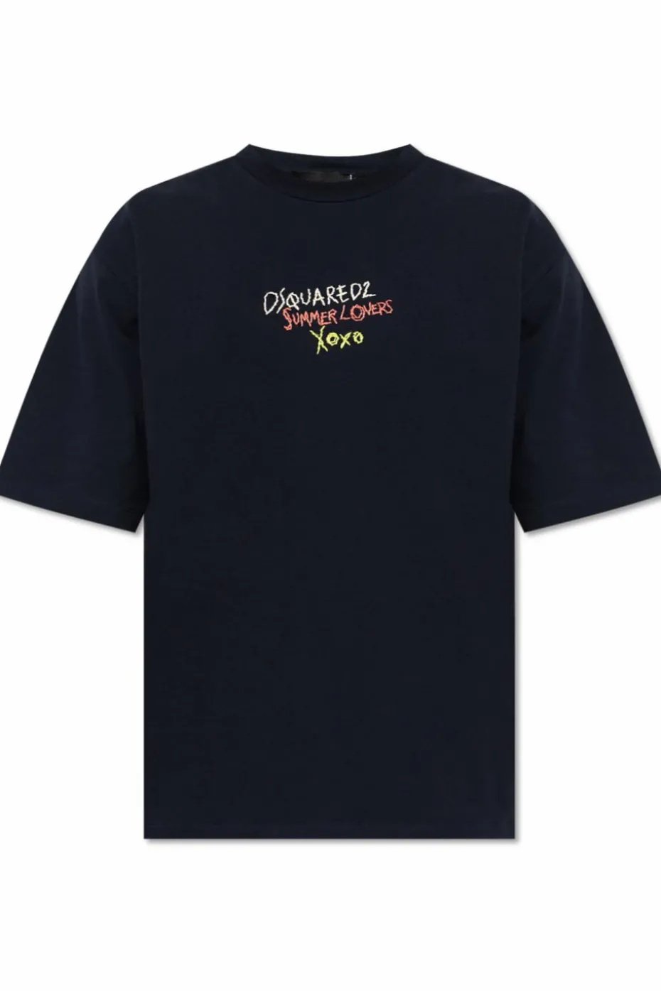 Dsquared2 CZARNY T-shirt kapsuła `Summer Lovers`