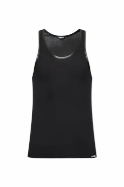 Dsquared2 CZARNY T-shirt bez rękawów