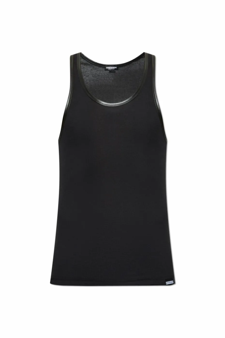 Dsquared2 CZARNY T-shirt bez rękawów