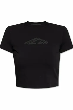 Dsquared2 CZARNY T-shirt z logo