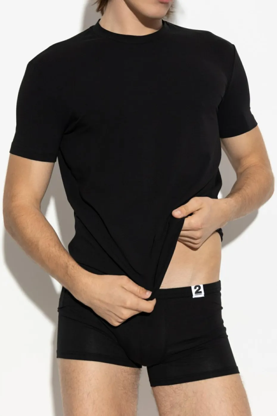 Dsquared2 CZARNY T-shirt z kolekcji `Underwear`