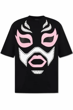 Dsquared2 CZARNY T-shirt z aplikacją