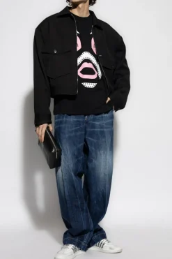 Dsquared2 CZARNY T-shirt z aplikacją
