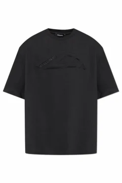 Dsquared2 CZARNY T-shirt z logo
