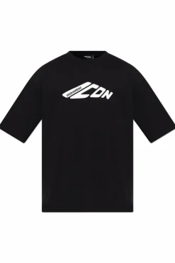 Dsquared2 CZARNY T-shirt z logo