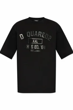 Dsquared2 CZARNY T-shirt z logo