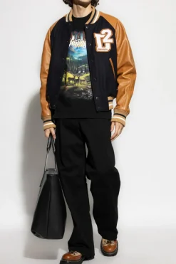 Dsquared2 CZARNY T-shirt z nadrukiem
