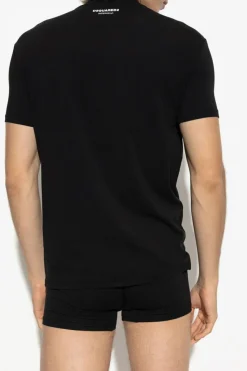 Dsquared2 CZARNY T-shirt z kolekcji `Underwear`