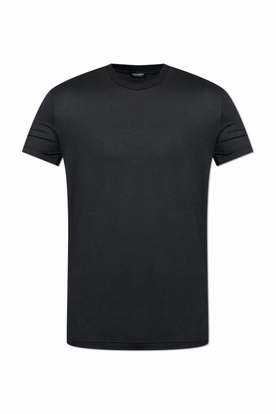 Dsquared2 CZARNY T-shirt z bieliźniany z okrągłym dekoltem