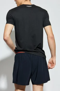 Dsquared2 CZARNY T-shirt z bieliźniany z okrągłym dekoltem