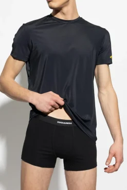 Dsquared2 CZARNY T-shirt z logo