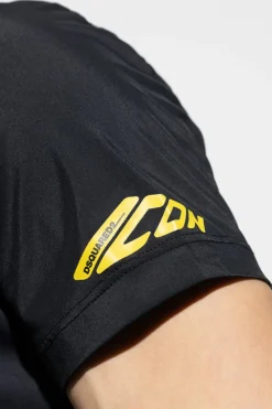 Dsquared2 CZARNY T-shirt z logo