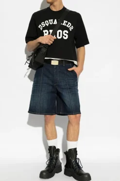 Dsquared2 CZARNY T-shirt z logo