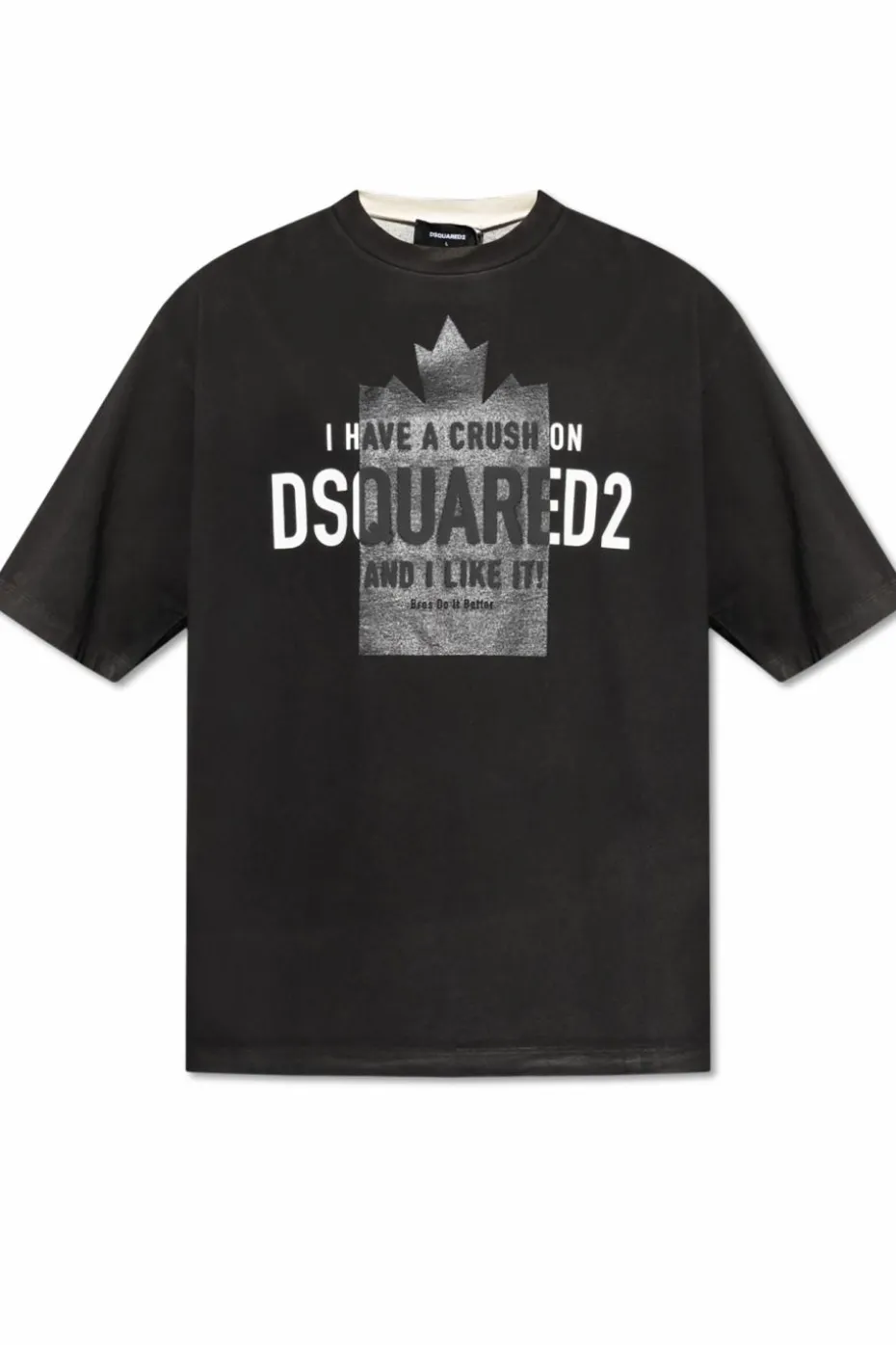 Dsquared2 CZARNY T-shirt z logo