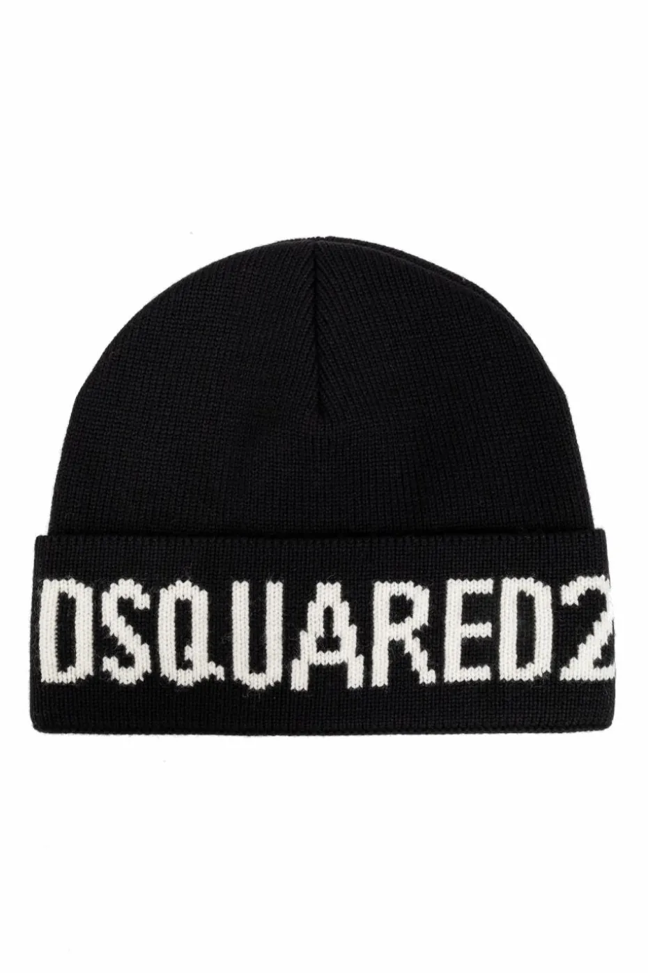 Dsquared2 CZARNY Wełniana czapka