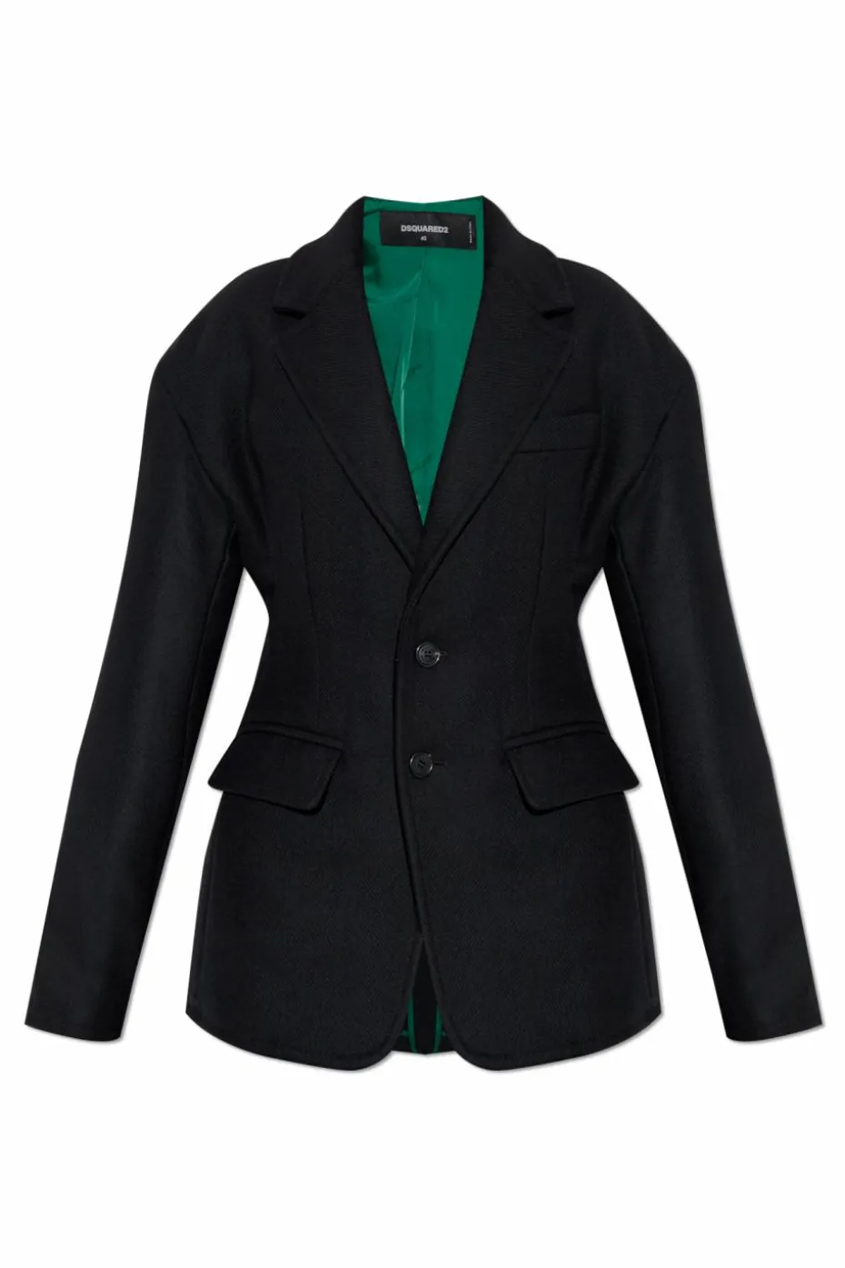 Dsquared2 CZARNY Wełniana kurtka