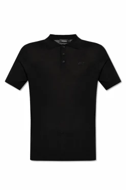 Dsquared2 CZARNY Wełniane polo