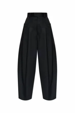 Dsquared2 CZARNY Wełniane spodnie