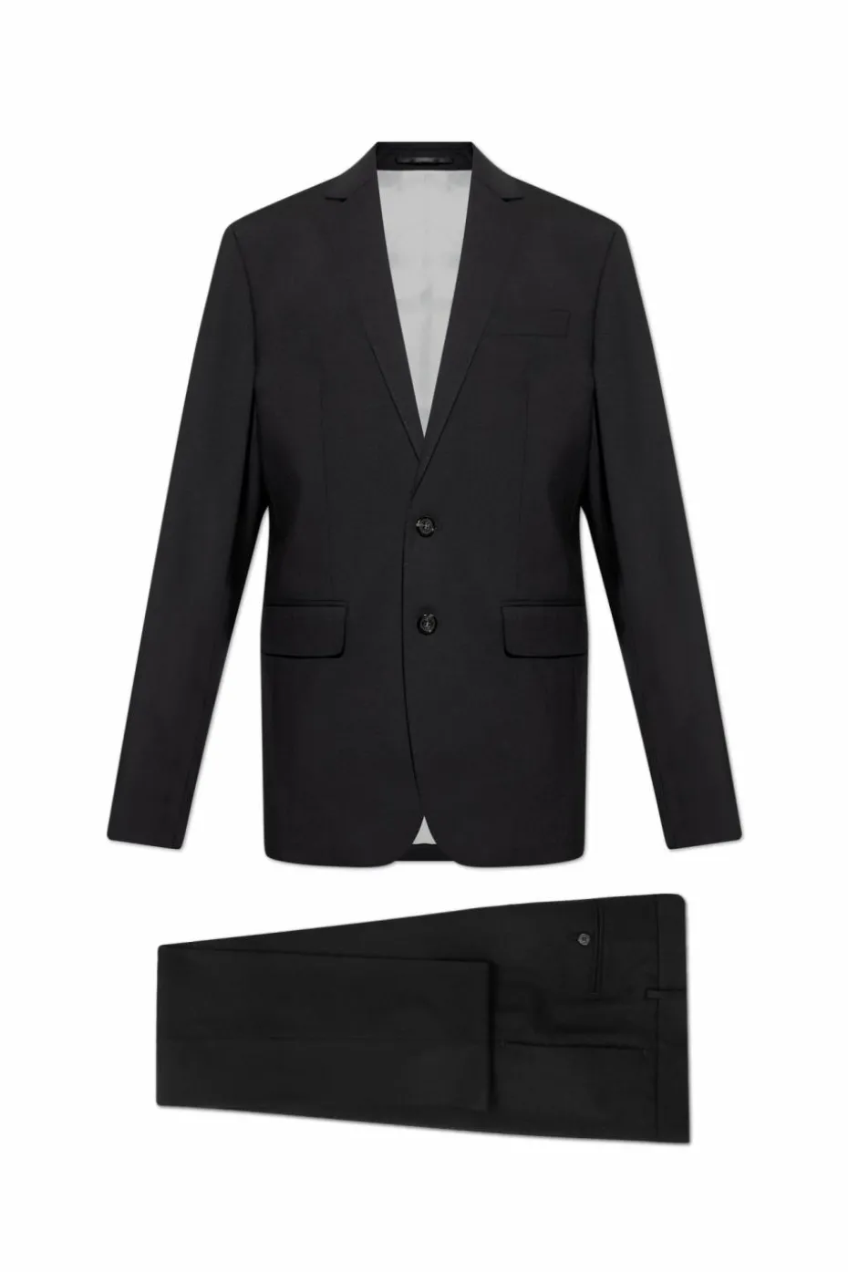 Dsquared2 CZARNY Wełniany garnitur