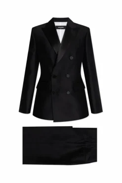 Dsquared2 CZARNY Wełniany garnitur