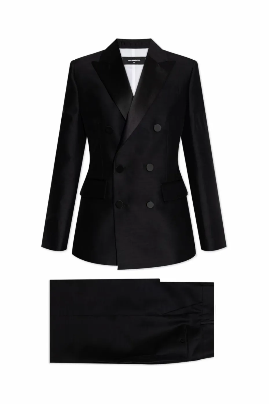 Dsquared2 CZARNY Wełniany garnitur