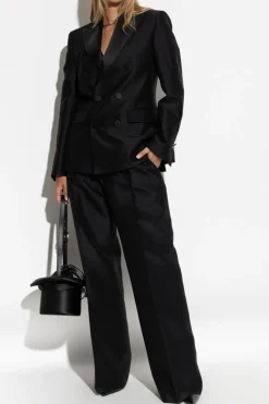 Dsquared2 CZARNY Wełniany garnitur